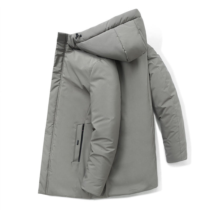 Herren moderner Urban-Longparka mit versteckter Reißverschlussblende und ergonomischer Kapuze Echo Archiv