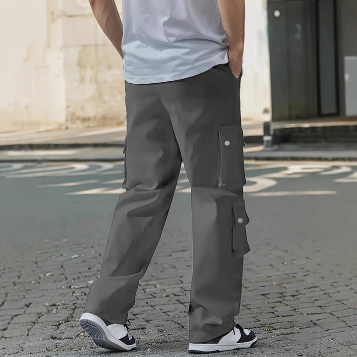 Herren Locker sitzende Cargo-Hose mit mehreren Klapp- und Utility-Taschen & Kordelzugbund Echo Archiv