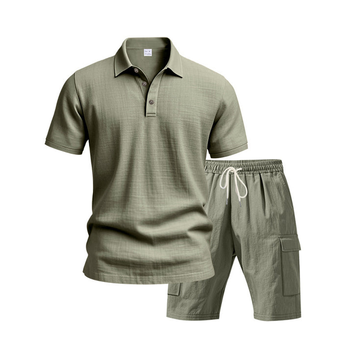 Herren Freizeit-Set mit atmungsaktivem Polo-Shirt und komfortablen Shorts Echoarchiv