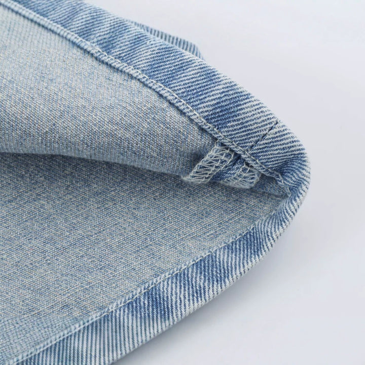Damen Kurz geschnittene Jeansjacke im Military‑Stil mit dekorativen Kordelapplikationen Echo Archiv