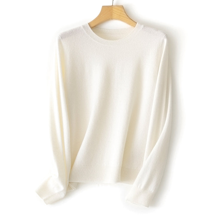 Damen Feinstrick-Rundhalspullover aus Kaschmir-Mix mit leichter Oversize-Passform Echoarchiv