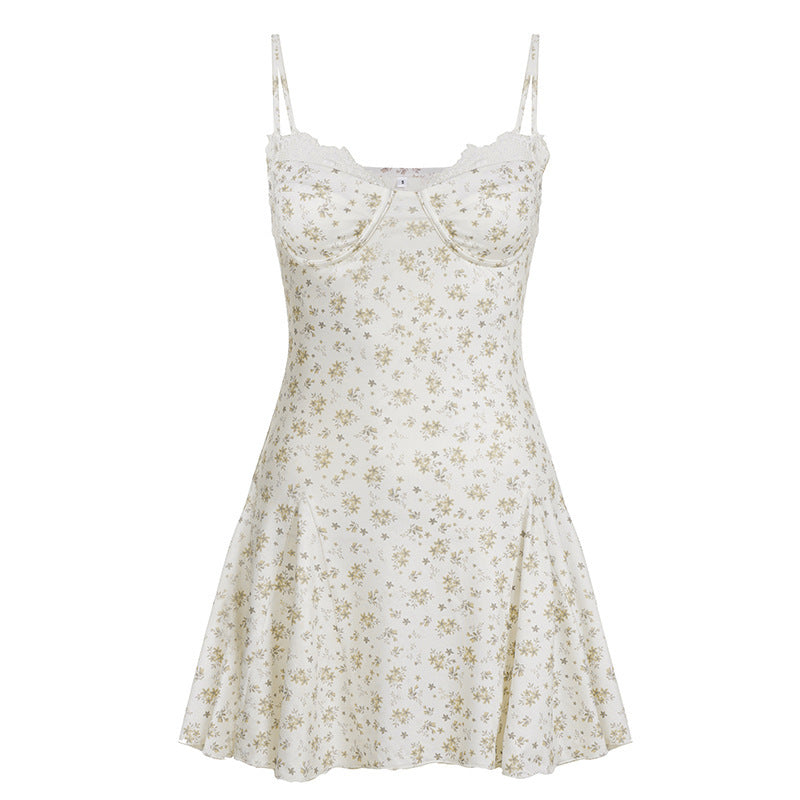 Damen Blumenkleid mit zarter Spitze Echo Archiv