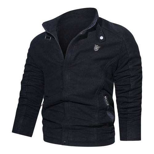 Herren Wildleder-Optik Zip-Blouson im Worker-Cut mit Stehkragen Echoarchiv