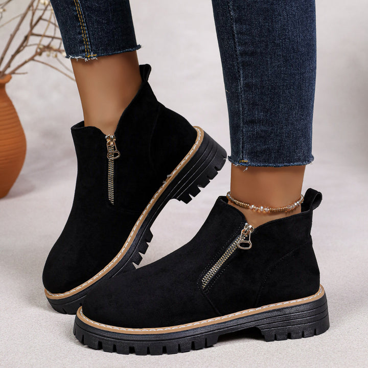 Damen Stylische Ankle Boots mit Reißverschluss Echo Archiv