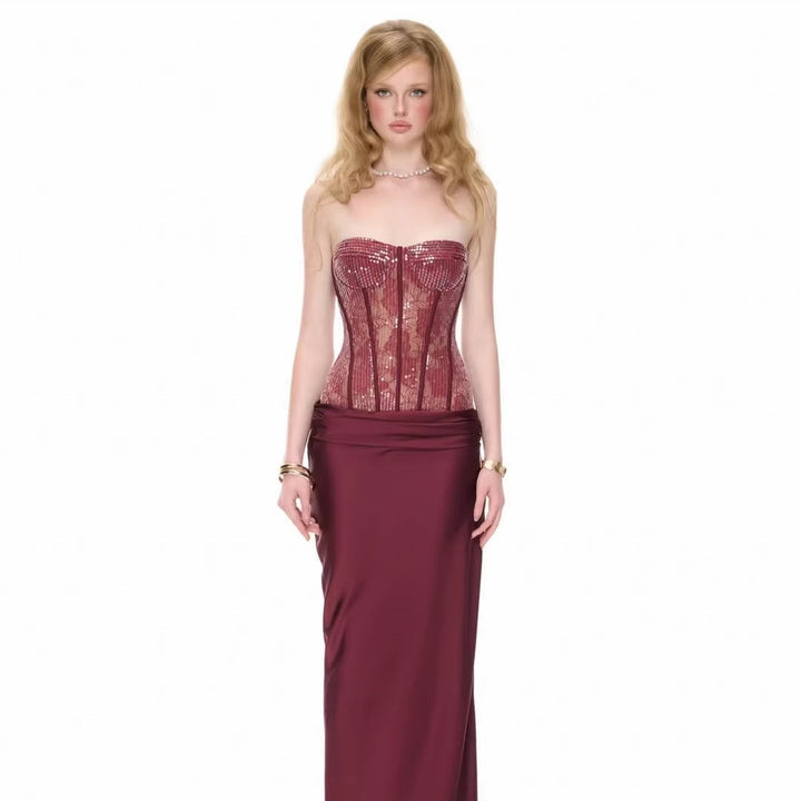 Damen Korsettkleid mit elegantem, fließendem Rock Echo Archiv