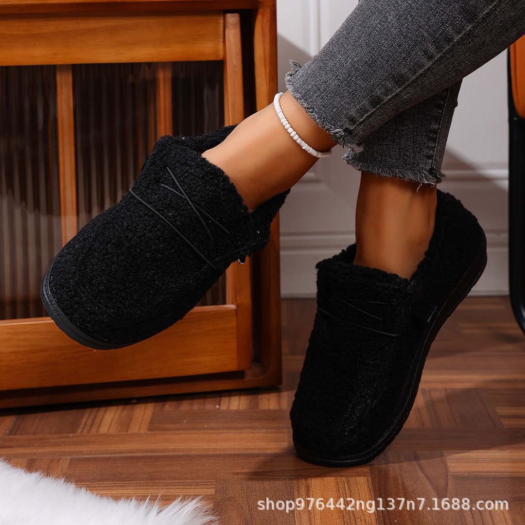Damen Gefütterte Teddy-Fleece‑Hausschuhe mit gepolstertem Komfortfußbett und rutschfester Gummisohle – Lioré