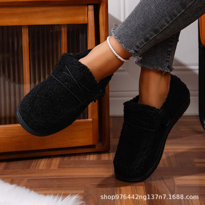 Damen Gefütterte Teddy-Fleece‑Hausschuhe mit gepolstertem Komfortfußbett und rutschfester Gummisohle – Lioré