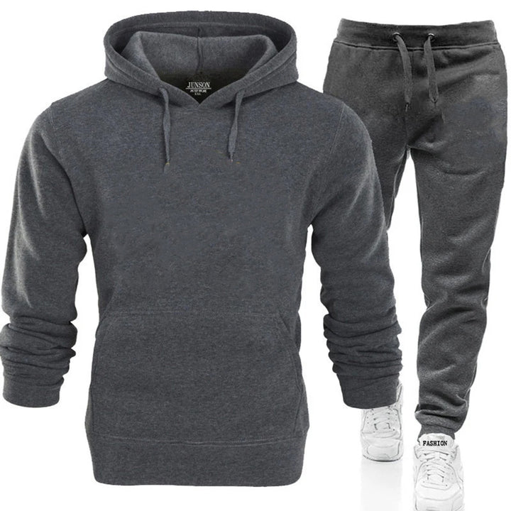 Herren gemütlicher Kapuzenpullover und Jogginghose Set Echoarchiv