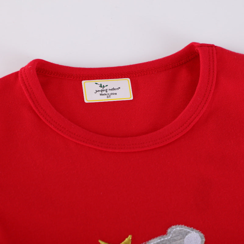 Mädchen Baumwollkleid mit festlichem Tier- und Weihnachtsbaum-Design Echo Archiv