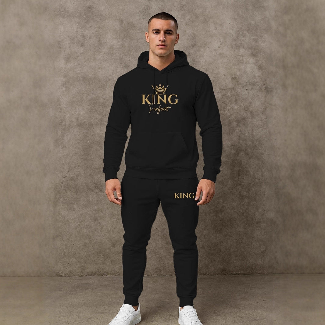Herren Premium Kapuzenpullover und Jogginghose Set Echoarchiv