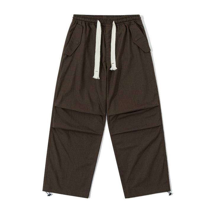 Unisex Weite Utility-Cargohose mit elastischem Bund, Kordelzug und verstellbarem Saum Echoarchiv
