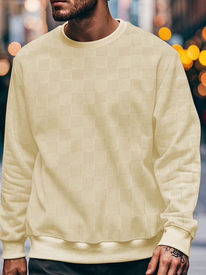 Herren Sweatshirt mit modernem Strukturdessin Echoarchiv