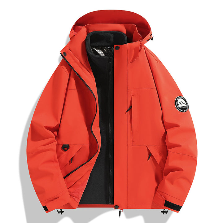 Damen zweilagige Softshell-Outdoorjacke mit herausnehmbarer Fleece-Innenjacke und Kapuze Echo Archiv