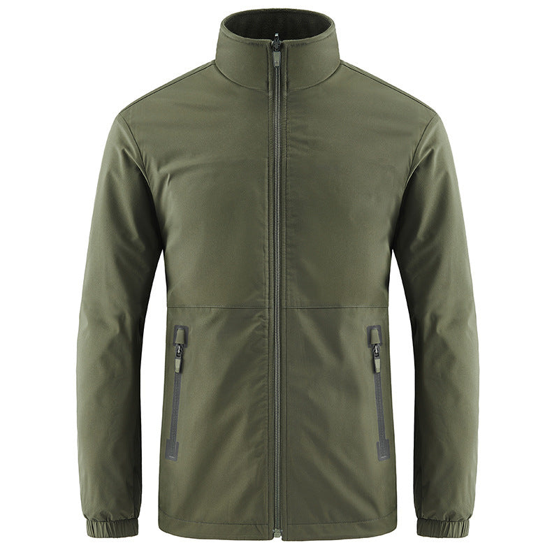 Herren Softshelljacke mit hohem Stehkragen und wasserabweisender Oberfläche Echo Archiv