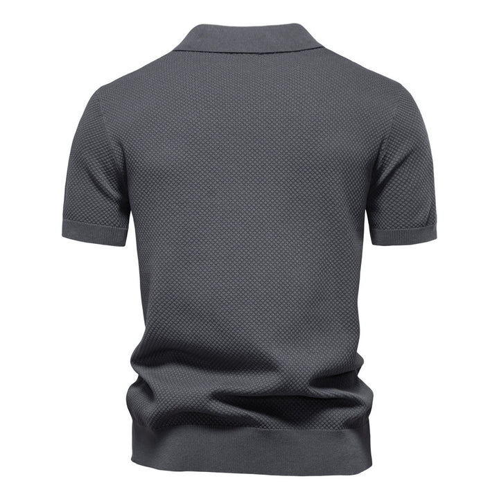 Herren Kurzärmliges Polo-Shirt mit strukturiertem Design Echoarchiv