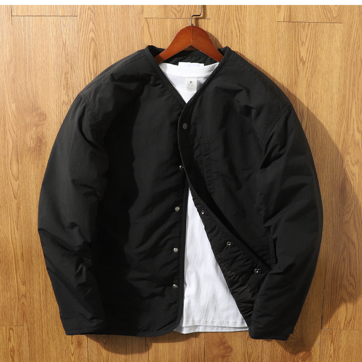 Herren Lässige Steppjacke mit Druckknöpfen Echo Archiv