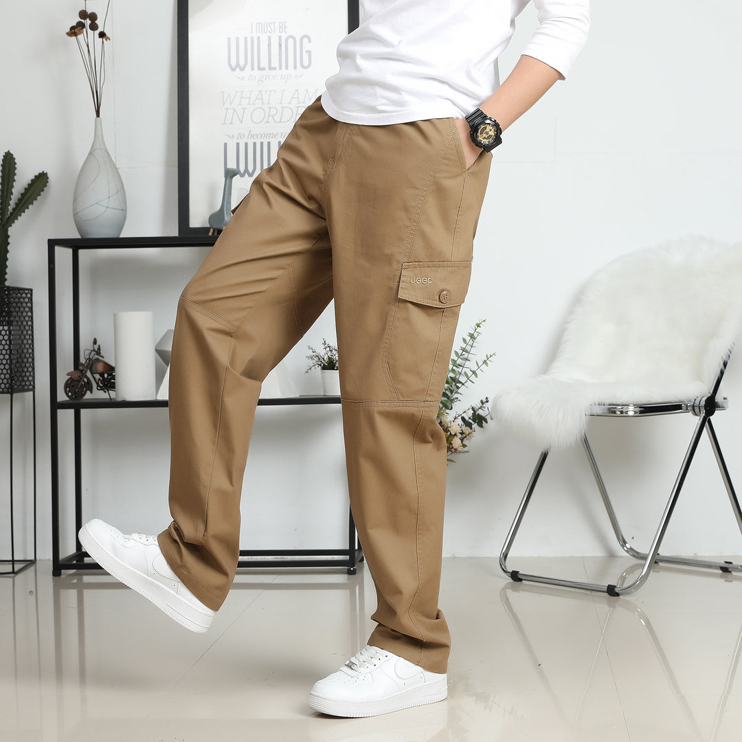 Herren Relaxed-Fit Cargohose im Utility-Design mit Kniepaneelen & Klappentaschen Echo Archiv