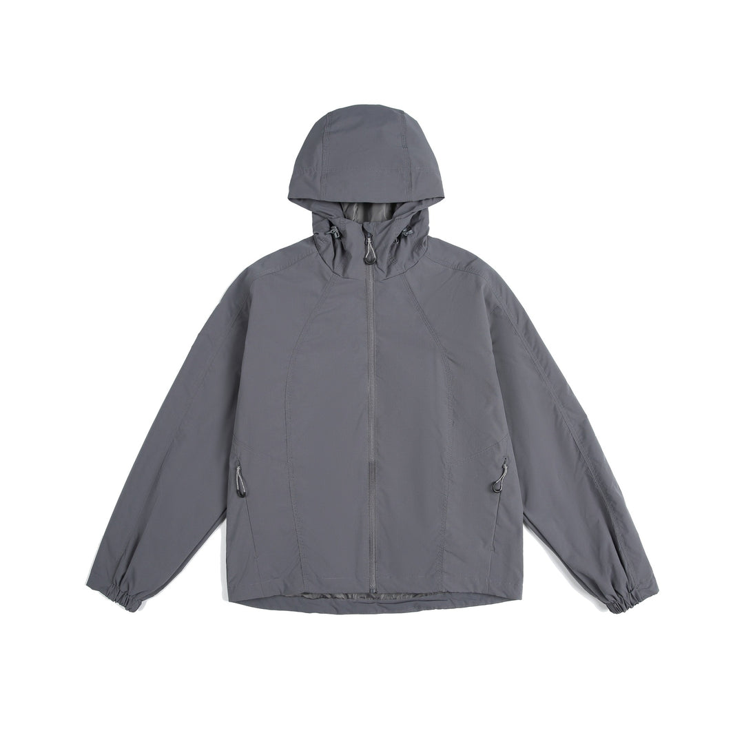 Damen leichte Windjacke mit Kapuze, verstellbarem Saum und wasserabweisender Funktion Echoarchiv