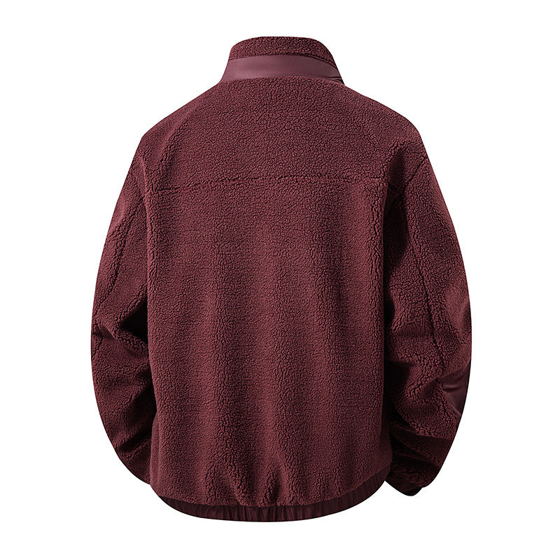 Herren Kuschelige Fleecejacke mit hohen Kragen Echo Archiv