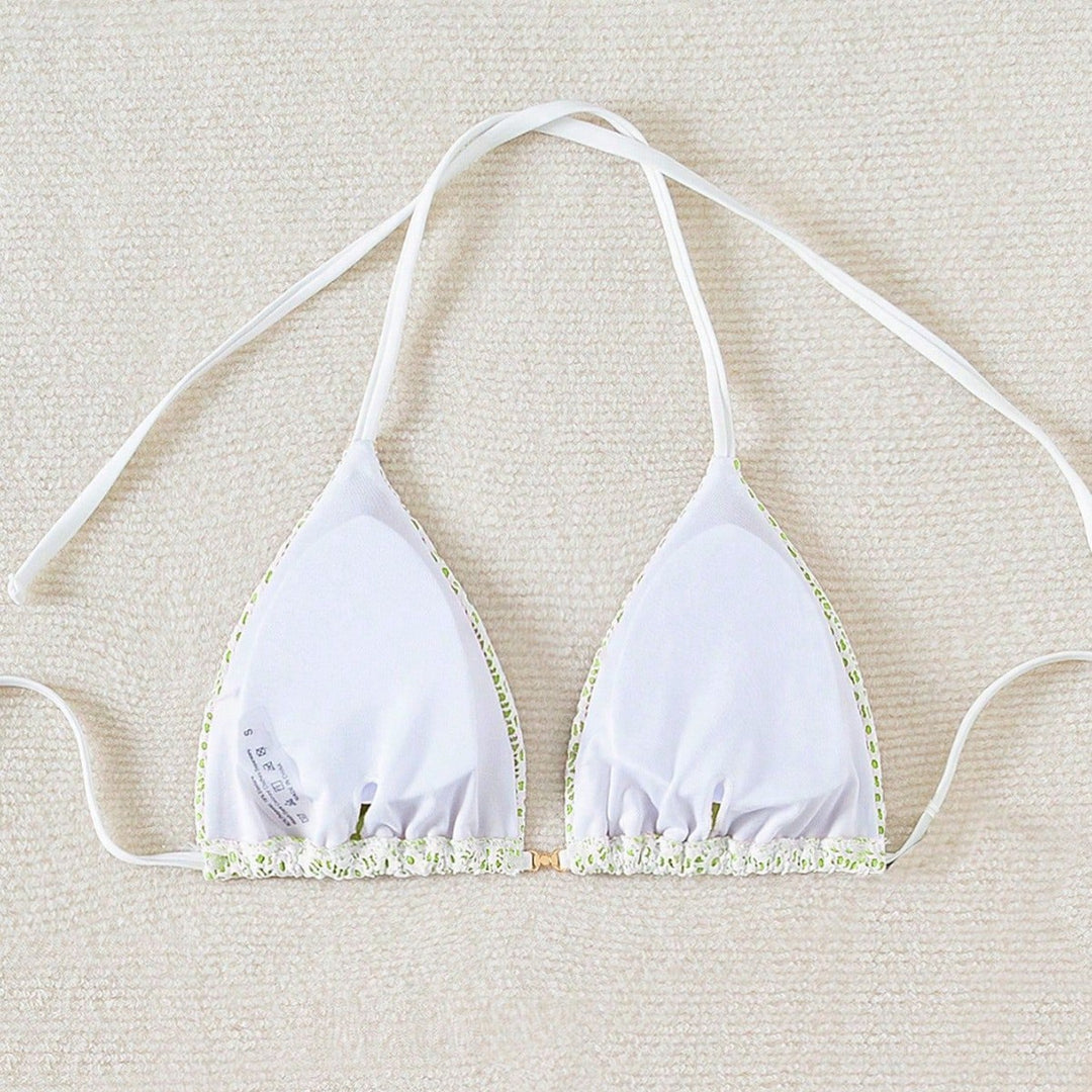 Damen Bikinihose mit seitlichen Bindebändern und floralem Muster Echo Archiv