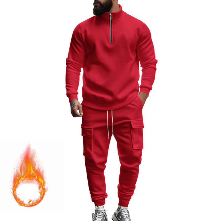 Herren Sportliches Kapuzenanzug-Set mit Reißverschluss und praktischen Taschen Echoarchiv