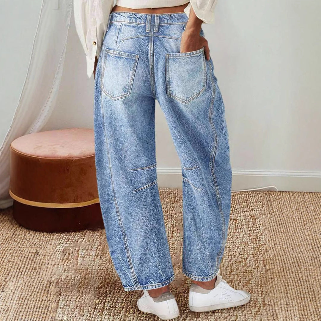 Damen Weite JEchoarchivns im lässigen Vintage-Stil mit hochwertigen Details Echoarchiv