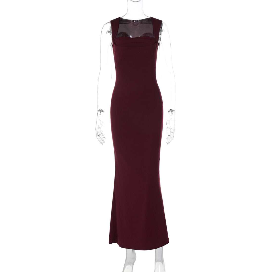 Damen Elegantes Etuikleid mit transparenten Einsätzen – Élara