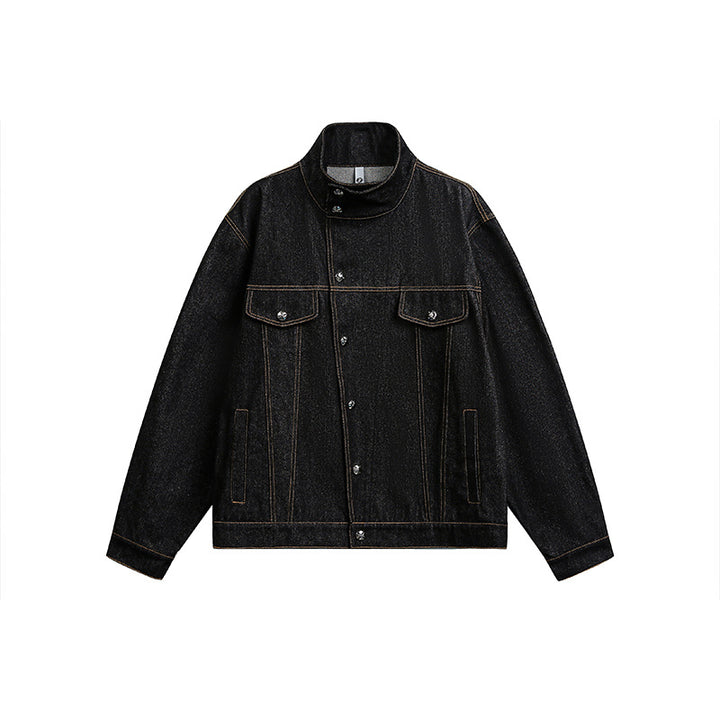 Unisex Oversized Denimjacke mit Vintage-Fade und aufgesetzten Brusttaschen Echoarchiv