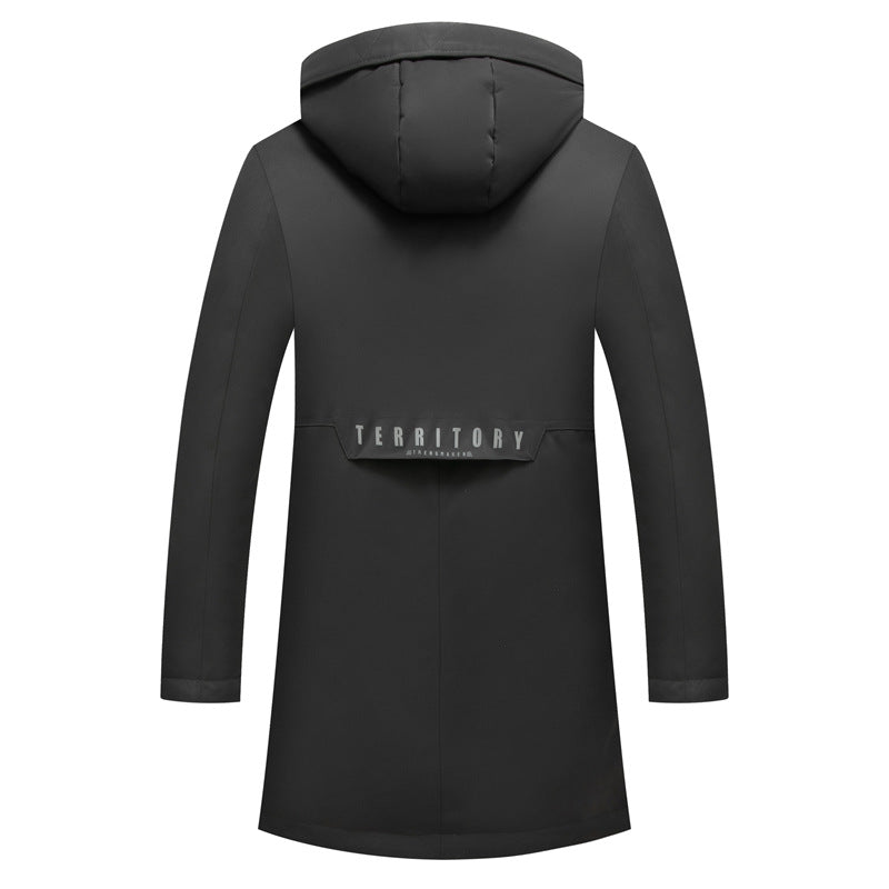 Herren Wasserabweisender Thermoparka mit Kapuze und Mehrfachtaschen Echo Archiv