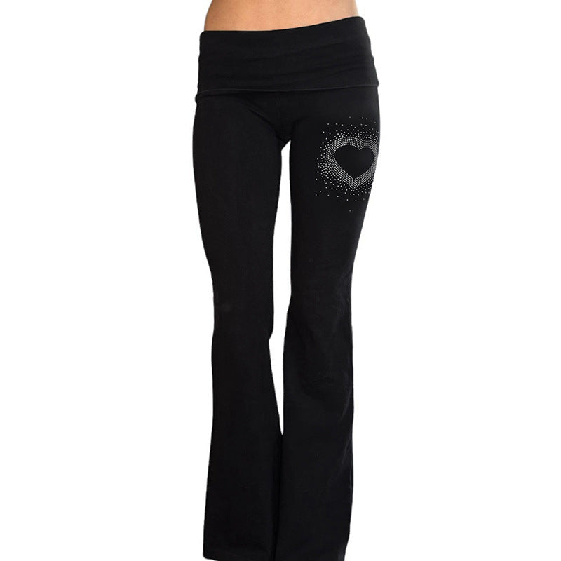 Damen nan leichte Jersey Loungehose mit Tunnelzug und weitem Bein Echo Archiv