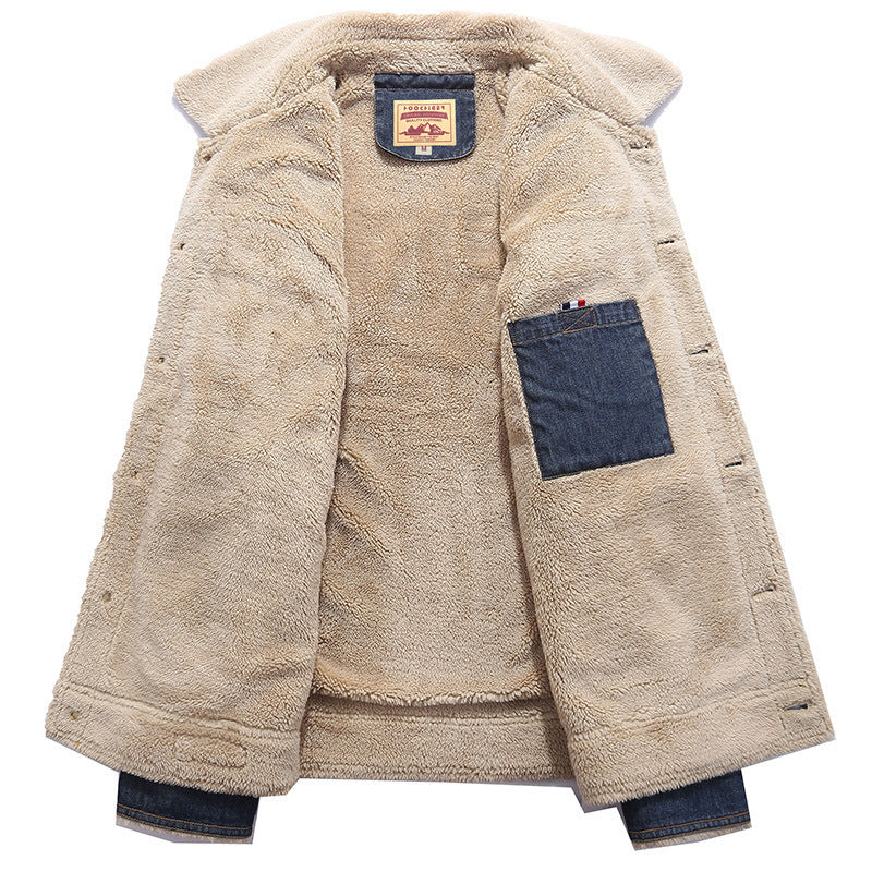 Herren Thermo-Jeans-Truckerjacke mit Teddyfutter und sherpaähnlicher Innenlage Echo Archiv