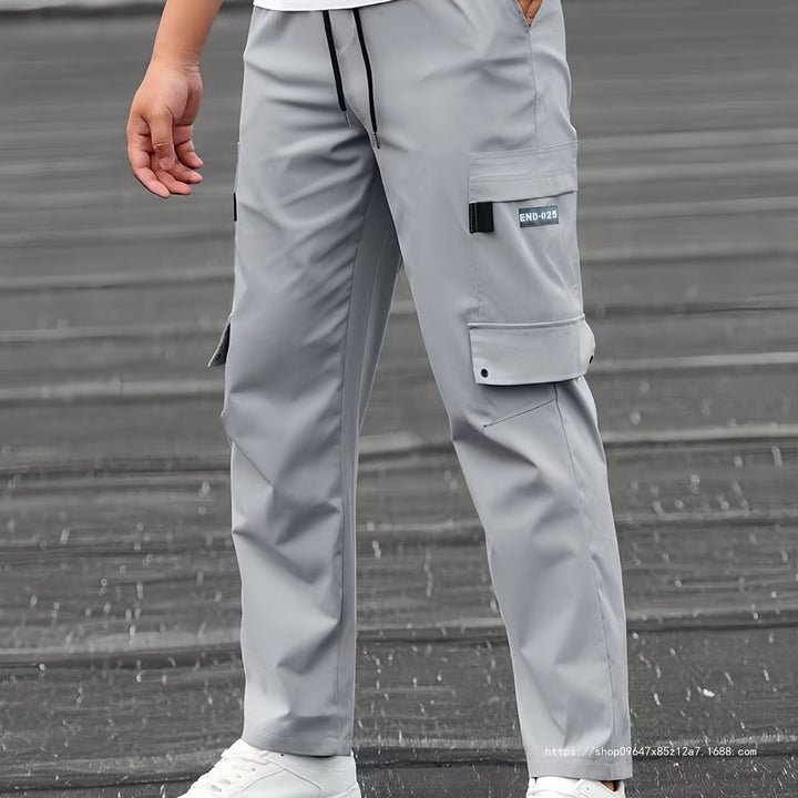 Herren Utility-Cargohose mit Tunnelzugbund, geradem Bein und Mehrfachtaschen Echo Archiv