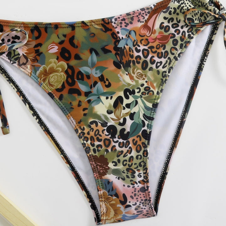 Damen Triangel-Bikini-Set mit floralem Leopardenmuster Echo Archiv