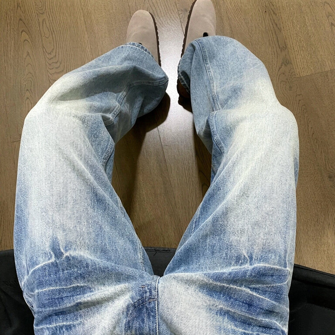 Herren Lässige Weitgeschnittene Jeans Echoarchiv 1788342483