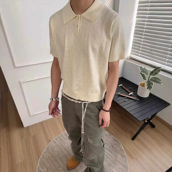 Herren Strick Polohemd aus hochwertiger Cotton Echo Archive