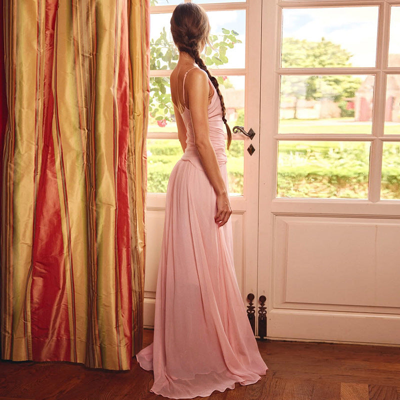 Damen Elegantes Maxi-Kleid mit Wickeloptik und seitlichem Schlitz Echo Archiv