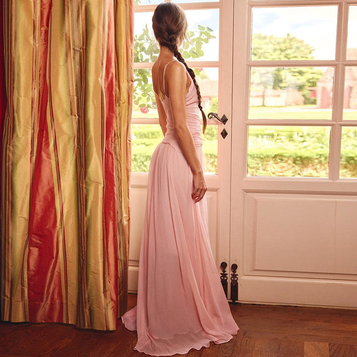 Damen Elegantes Maxi-Kleid mit Wickeloptik und seitlichem Schlitz Echo Archiv