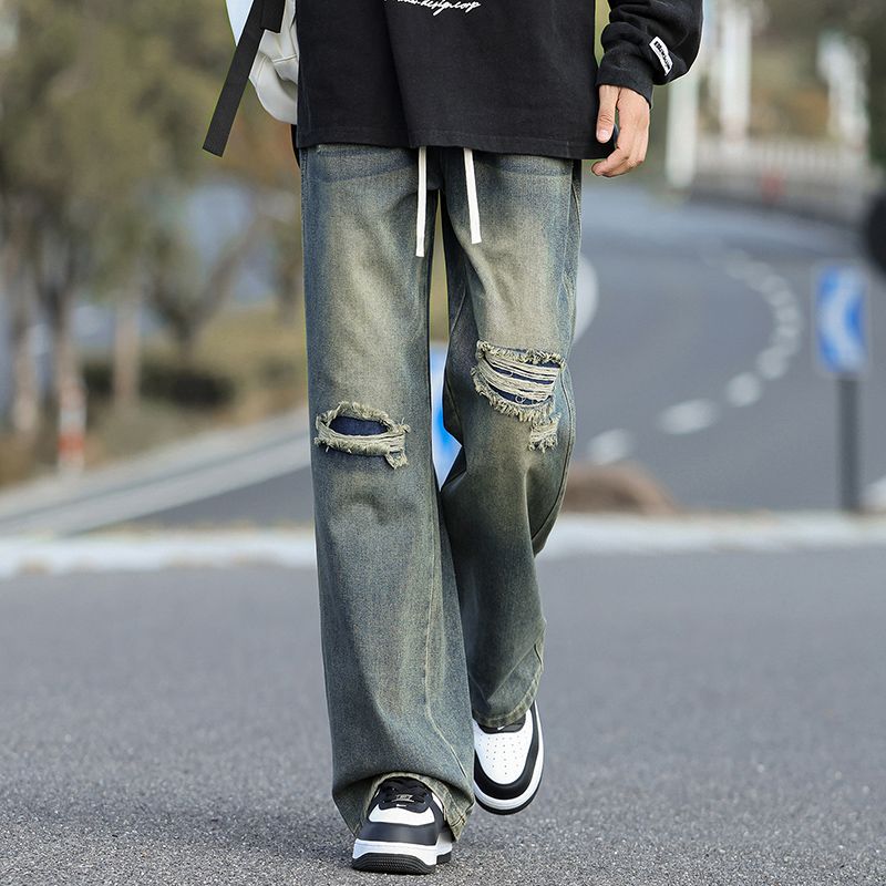 Herren Weitgeschnittene Destroyed Jeans Echoarchiv