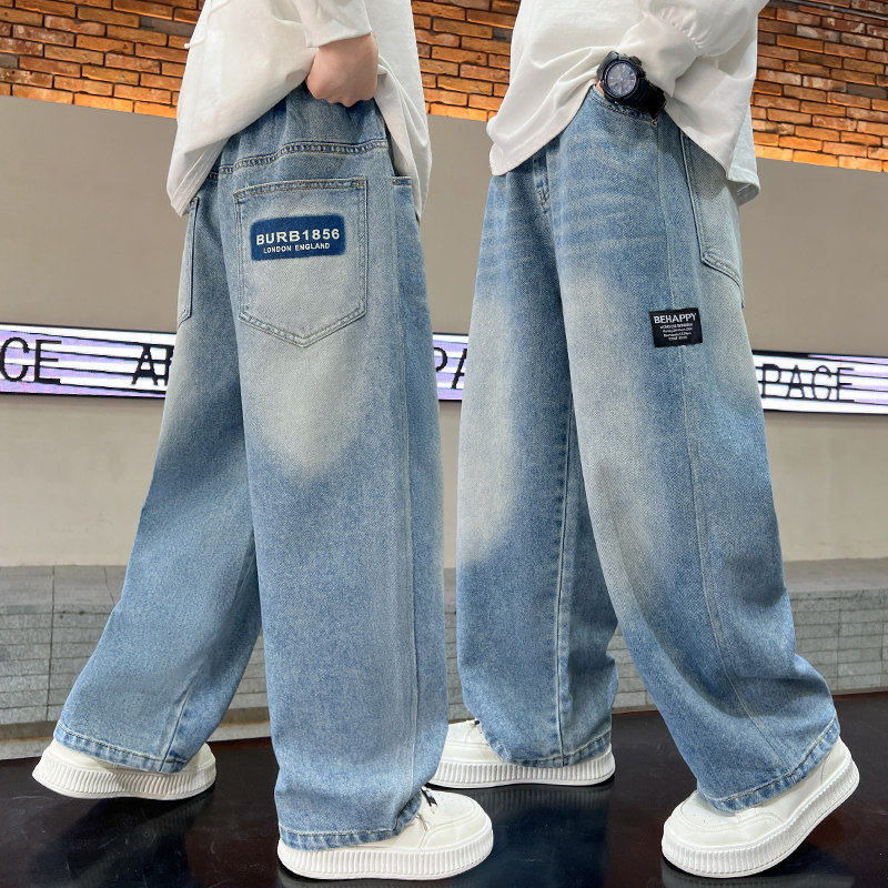 Unisex weite Denim-Hose mit verstellbarem Bund Echo Archiv