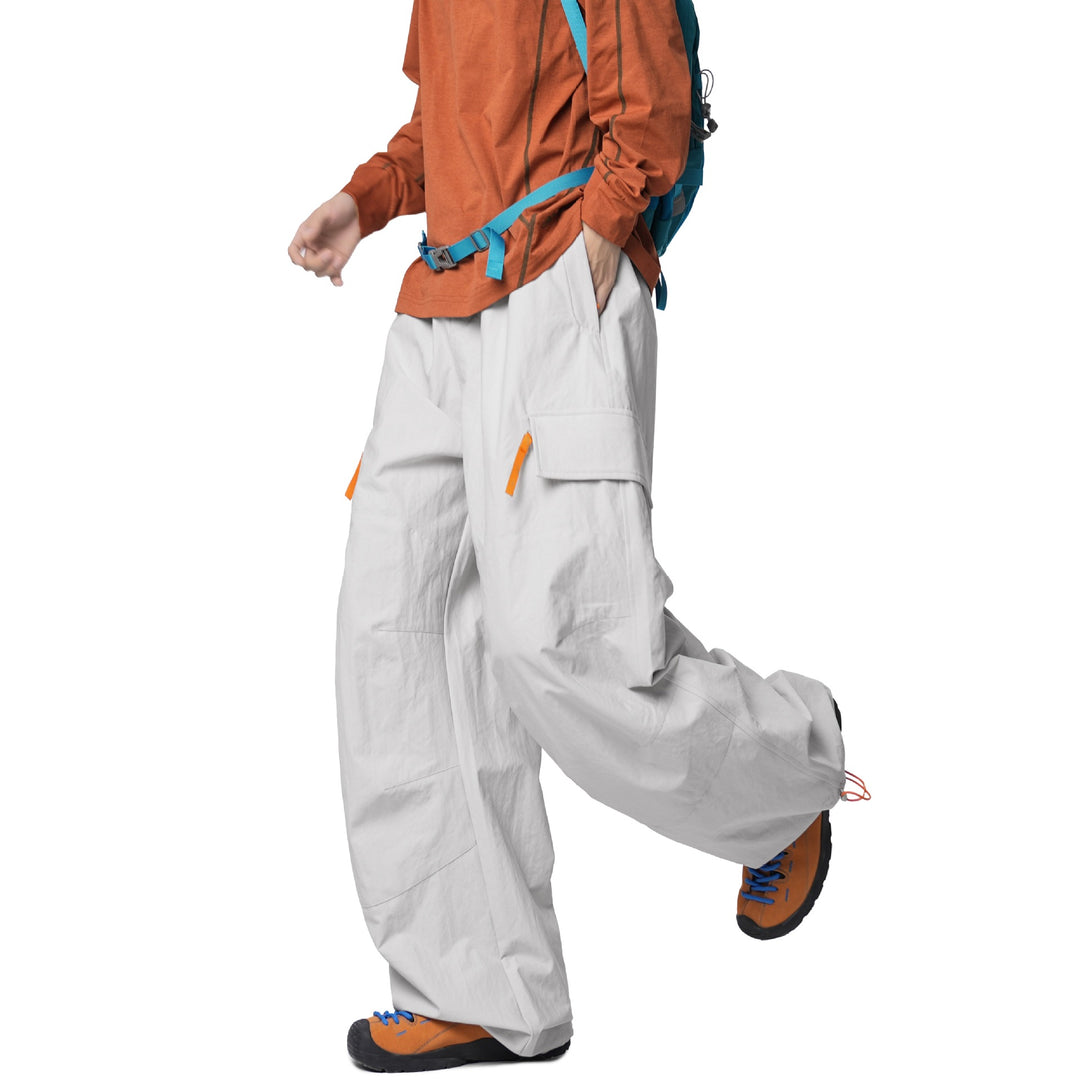 Herren Weite Funktions-Nylonhose mit Tunnelzugbund, Utility-Taschen & Baggy-Silhouette Echoarchiv