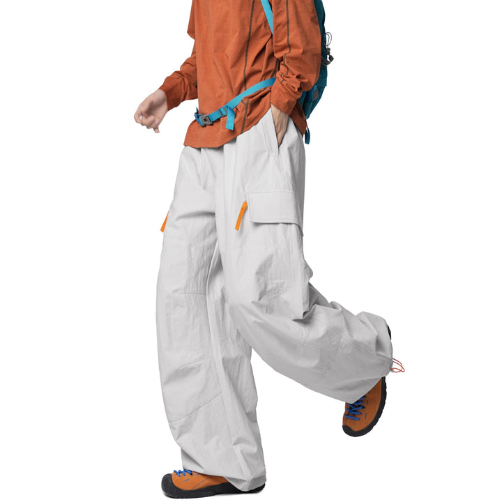 Herren Weite Funktions-Nylonhose mit Tunnelzugbund, Utility-Taschen & Baggy-Silhouette Echoarchiv