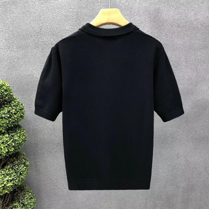 Herrenmode Kurzarm-Polo mit strukturiertem Stricklook Echo Archive