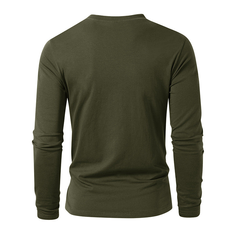 Herren Langarm T-Shirt aus hochwertigem Baumwollmix mit komfortablem Schnitt Echoarchiv
