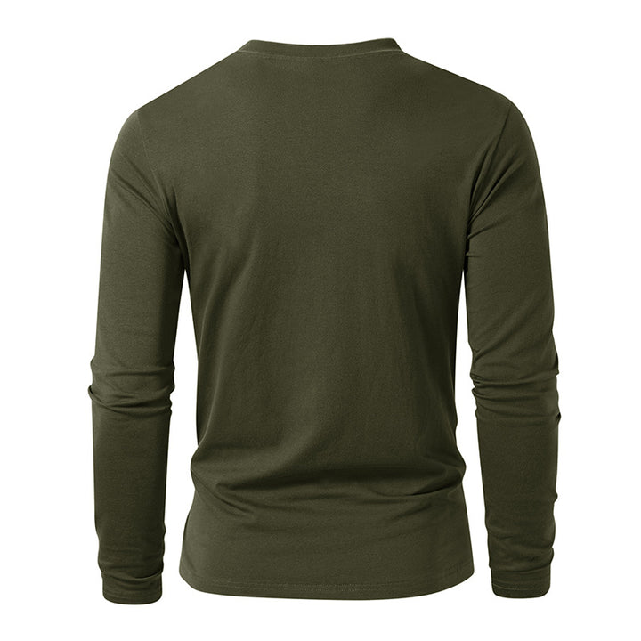 Herren Langarm T-Shirt aus hochwertigem Baumwollmix mit komfortablem Schnitt Echoarchiv