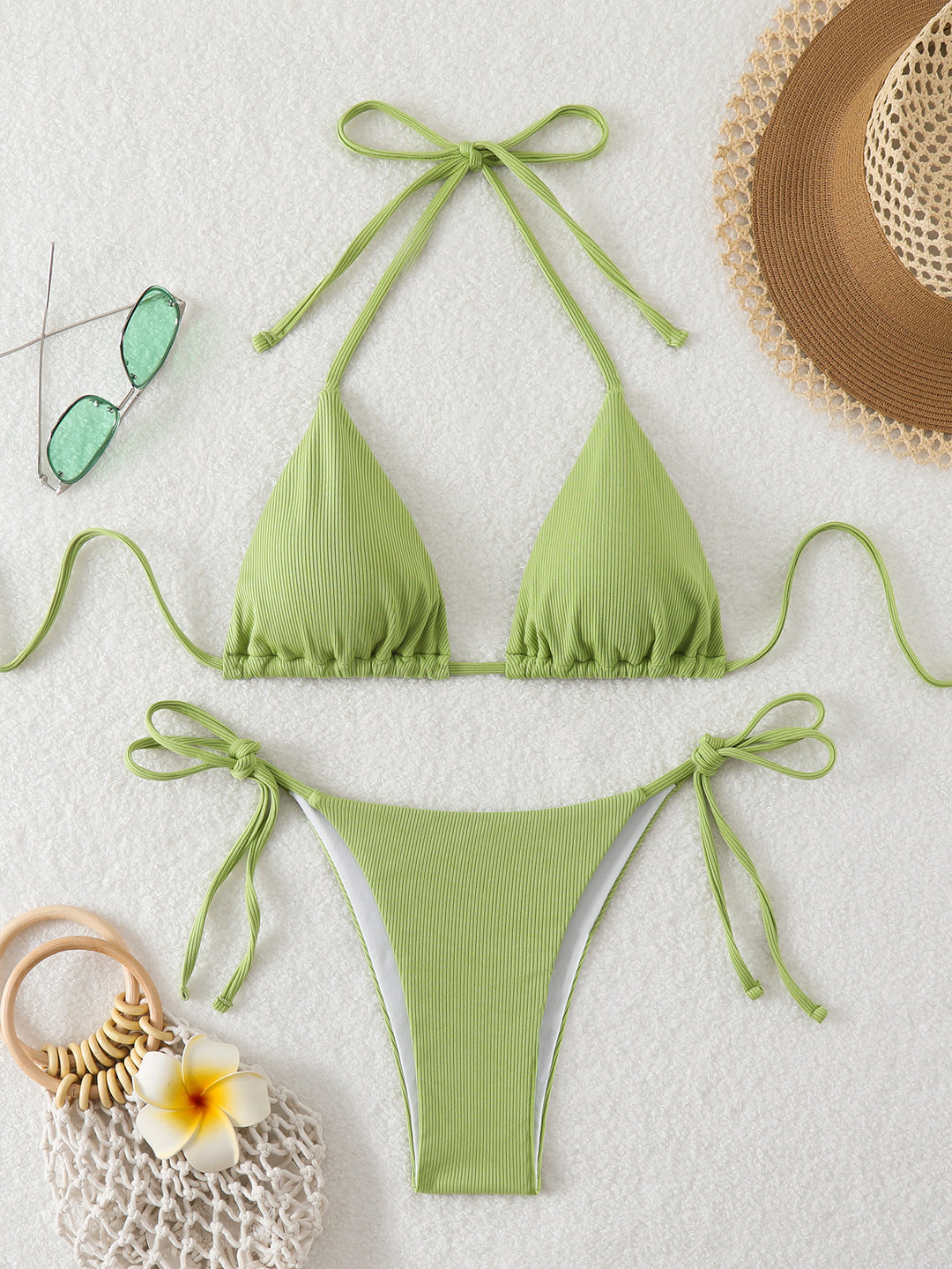 Damen Triangel-Bikini mit verstellbaren Riemen und raffinierten Details Echo Archiv