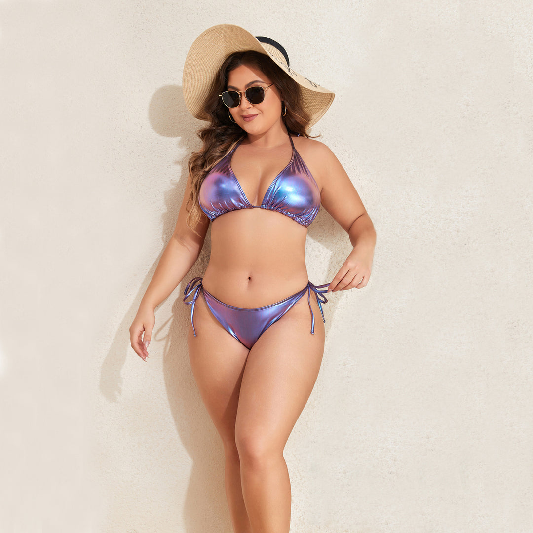 Damen Triangel-Bikini mit schimmerndem Design Echo Archiv