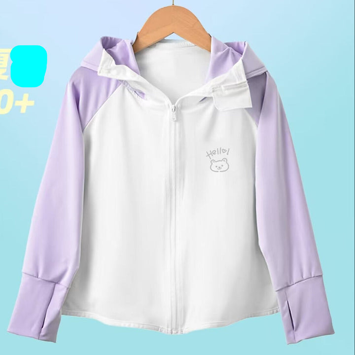 Mädchen funktionale UV-Schutzjacke mit Kapuze Echo Archiv