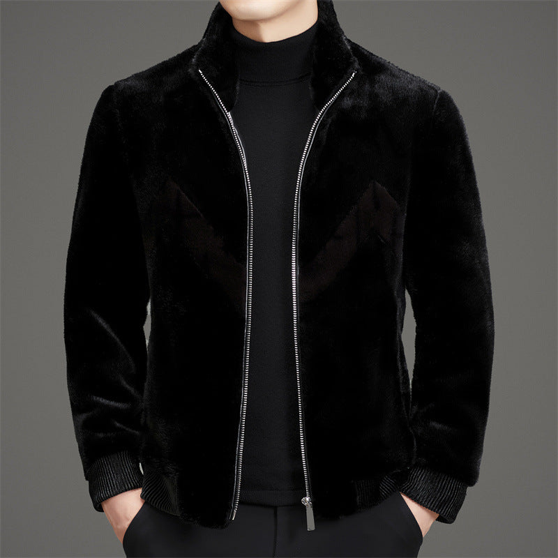 Herren Fleecejacke mit modernem Design und hohem Kragen Echoarchiv