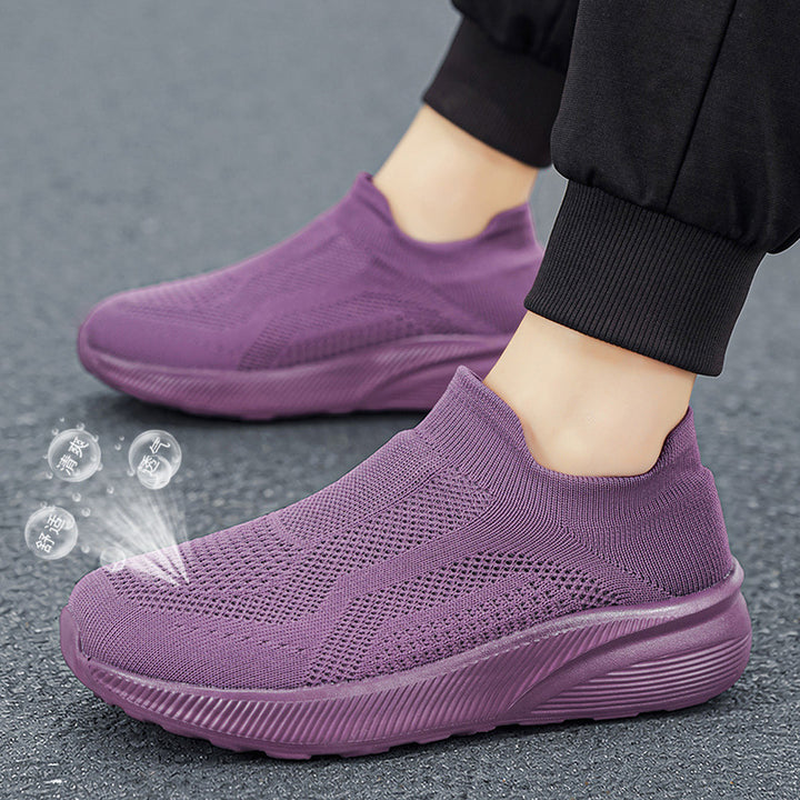 Unisex Atmungsaktiver Strick-Slipper-Sneaker mit Memory-Fußbett Echoarchiv