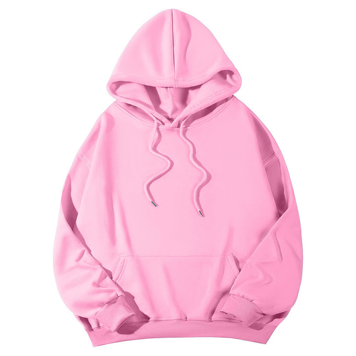 Unisex minimalistischer Kapuzenpullover mit verlängertem Rücken und Kängurutasche Echo Archiv